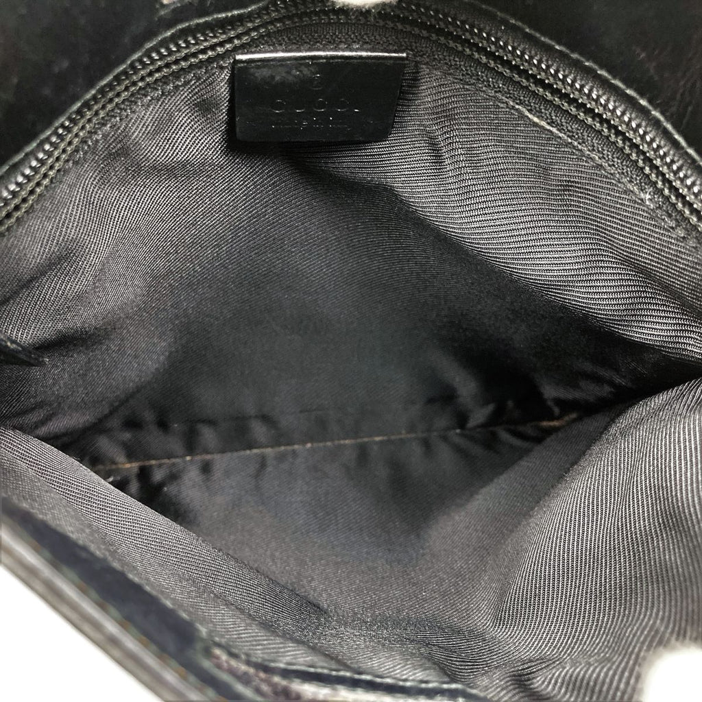 Gucci 019 0348 Shoulder Bag GG Canvas Black Pre-owned