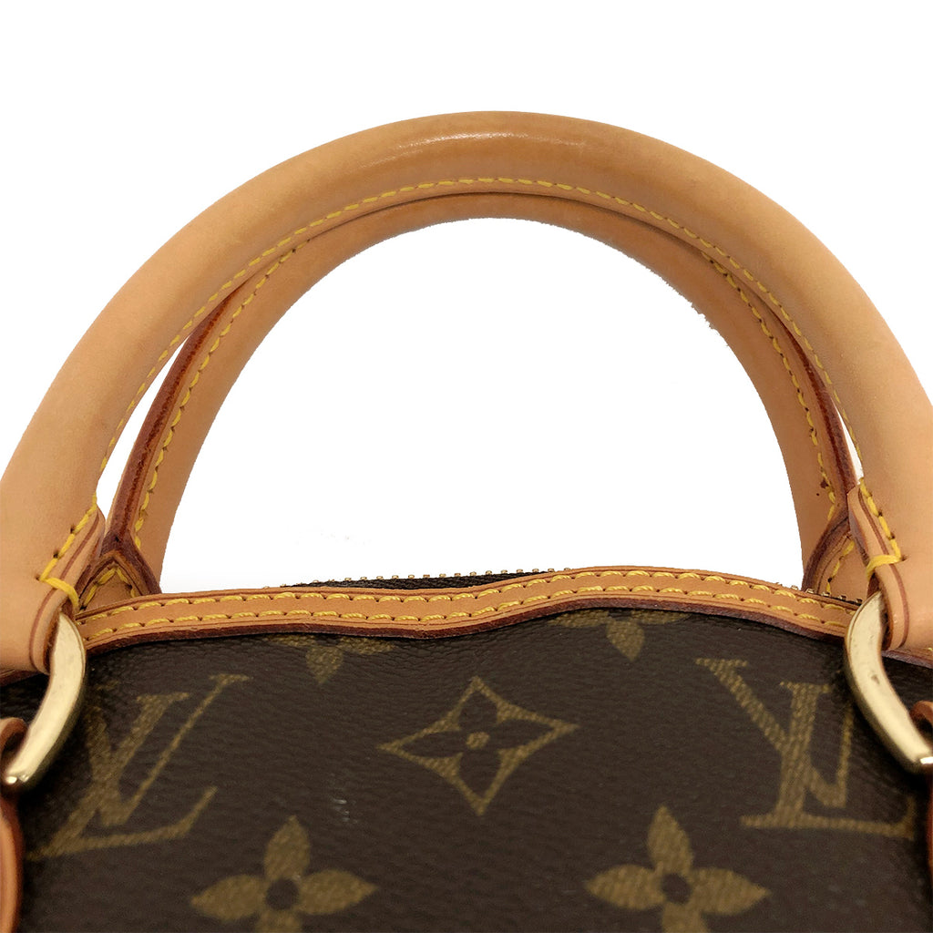 Louis Vuitton M40102 Lockit Handbag Monogram Canvas/Leather Brown Pre-owned