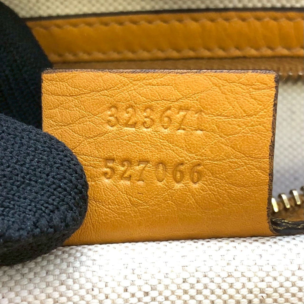GUCCI 323671 Tote Bag, Interlocking G, Leather, Tassel, Yellow, Women's, Vintage, Brand, Fashion, PRE-OWNED