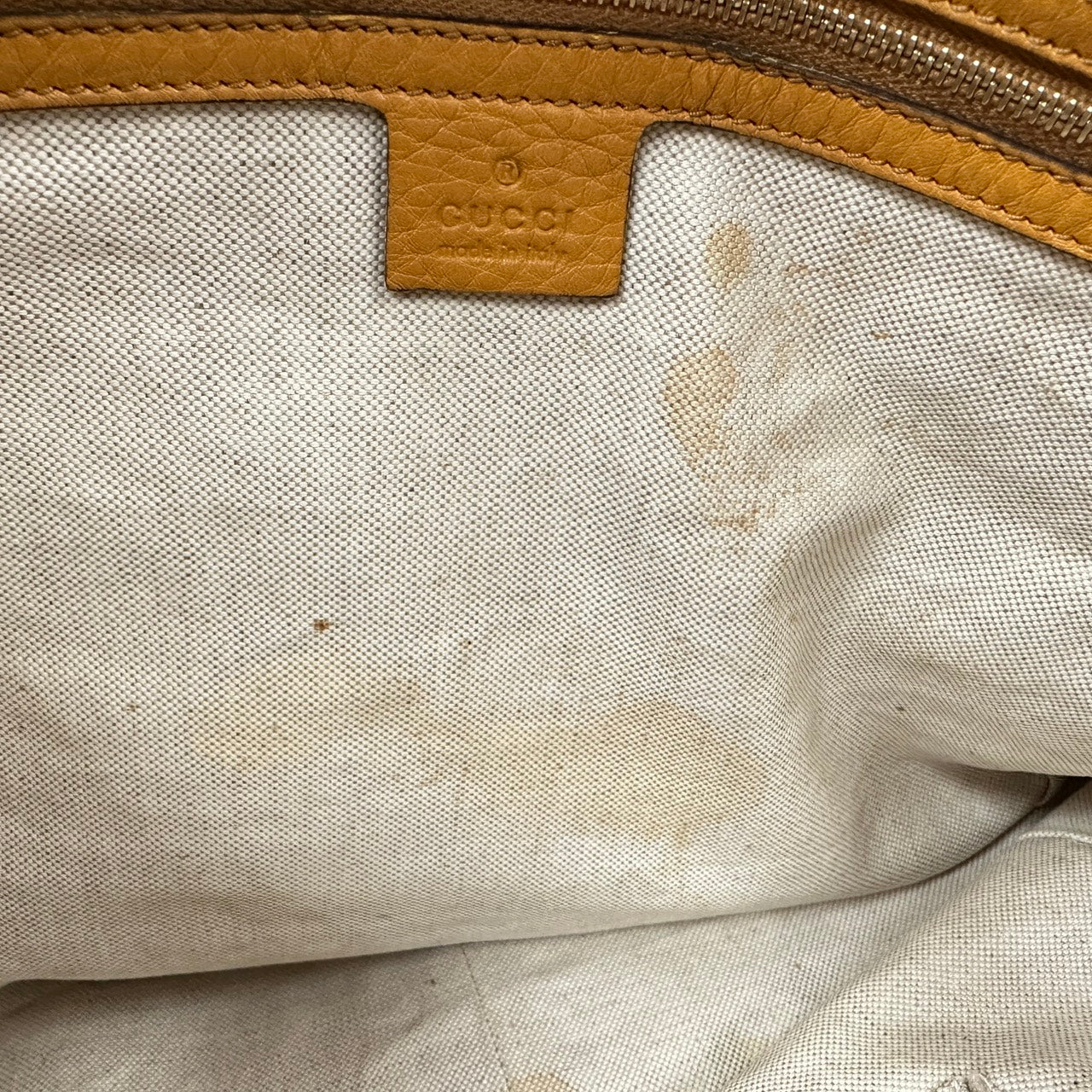 GUCCI 323671 Tote Bag, Interlocking G, Leather, Tassel, Yellow, Women's, Vintage, Brand, Fashion, PRE-OWNED