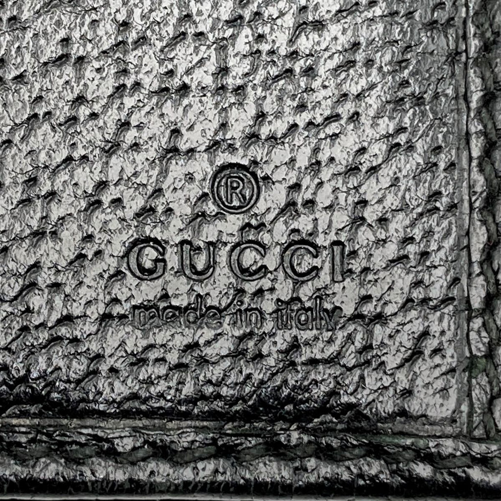 Gucci 141430 New Jackie Long Wallet GG Canvas Black Pre-owned