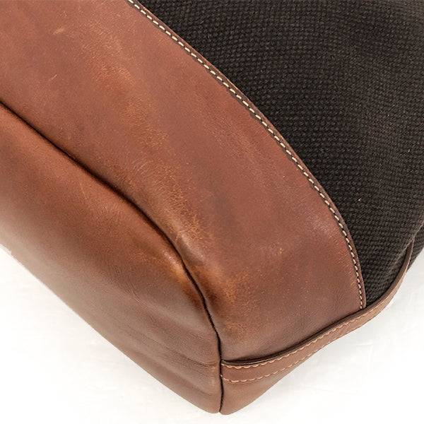 Celine S-SN-1120/S-PA-1011 Tote Bag/Shoulder Bag Canvas/Leather Black/Brown Pre-owned