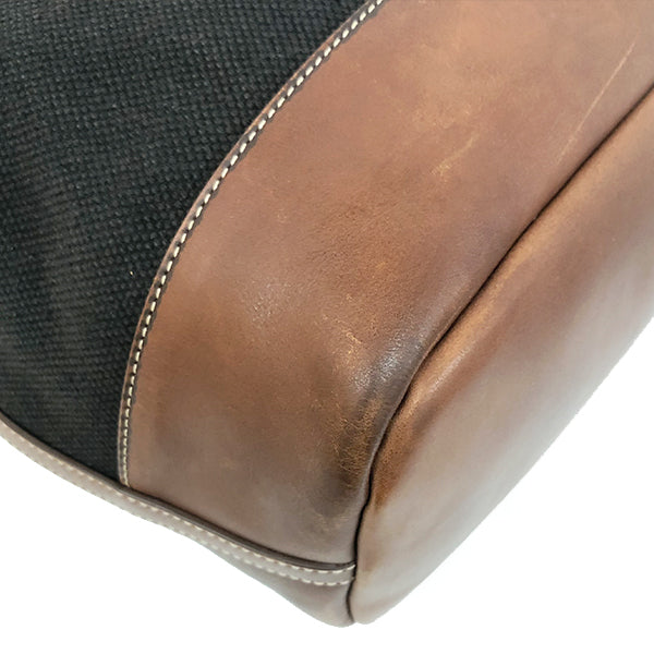 Celine S-SN-1120/S-PA-1011 Tote Bag/Shoulder Bag Canvas/Leather Black/Brown Pre-owned
