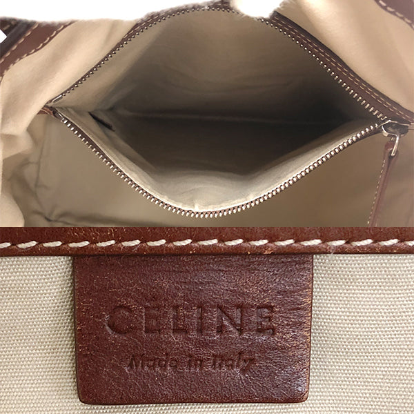 Celine S-SN-1120/S-PA-1011 Tote Bag/Shoulder Bag Canvas/Leather Black/Brown Pre-owned