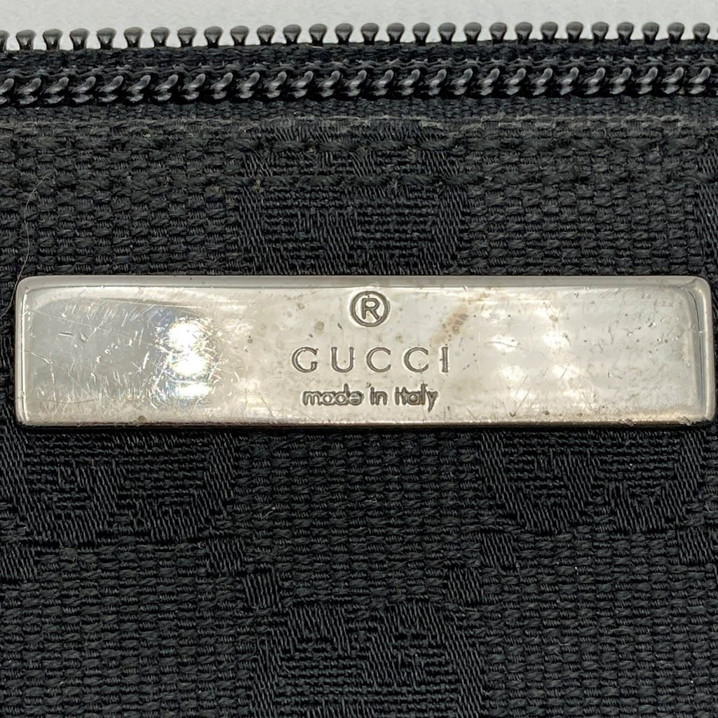 Gucci 07198 Accessory Pouch GG Canvas Black Pre-owned