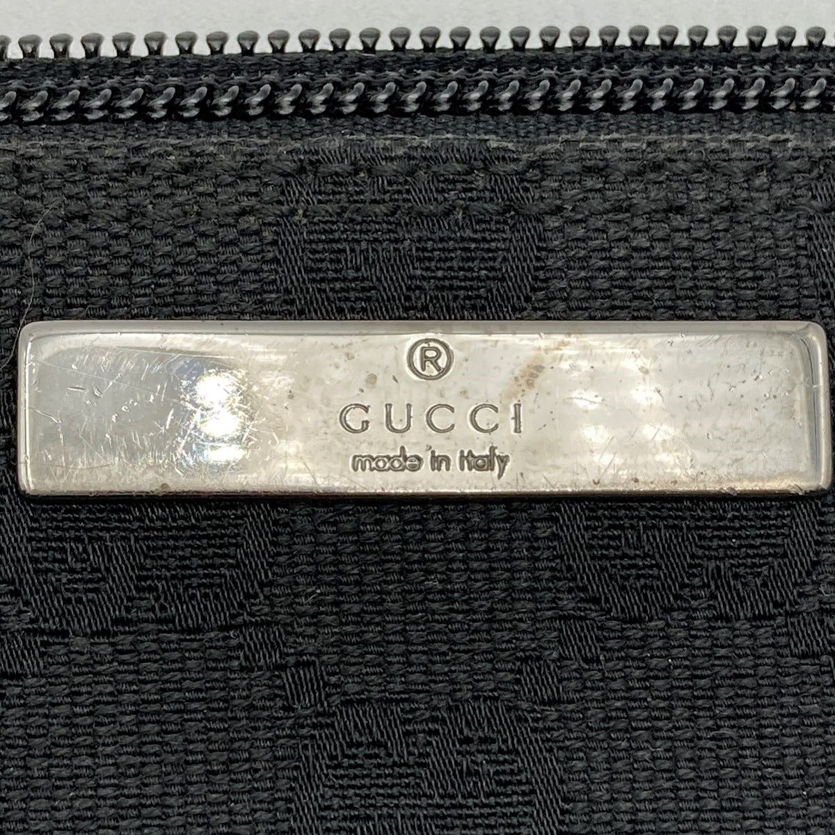 Gucci 07198 Accessory Pouch GG Canvas Black Pre-owned