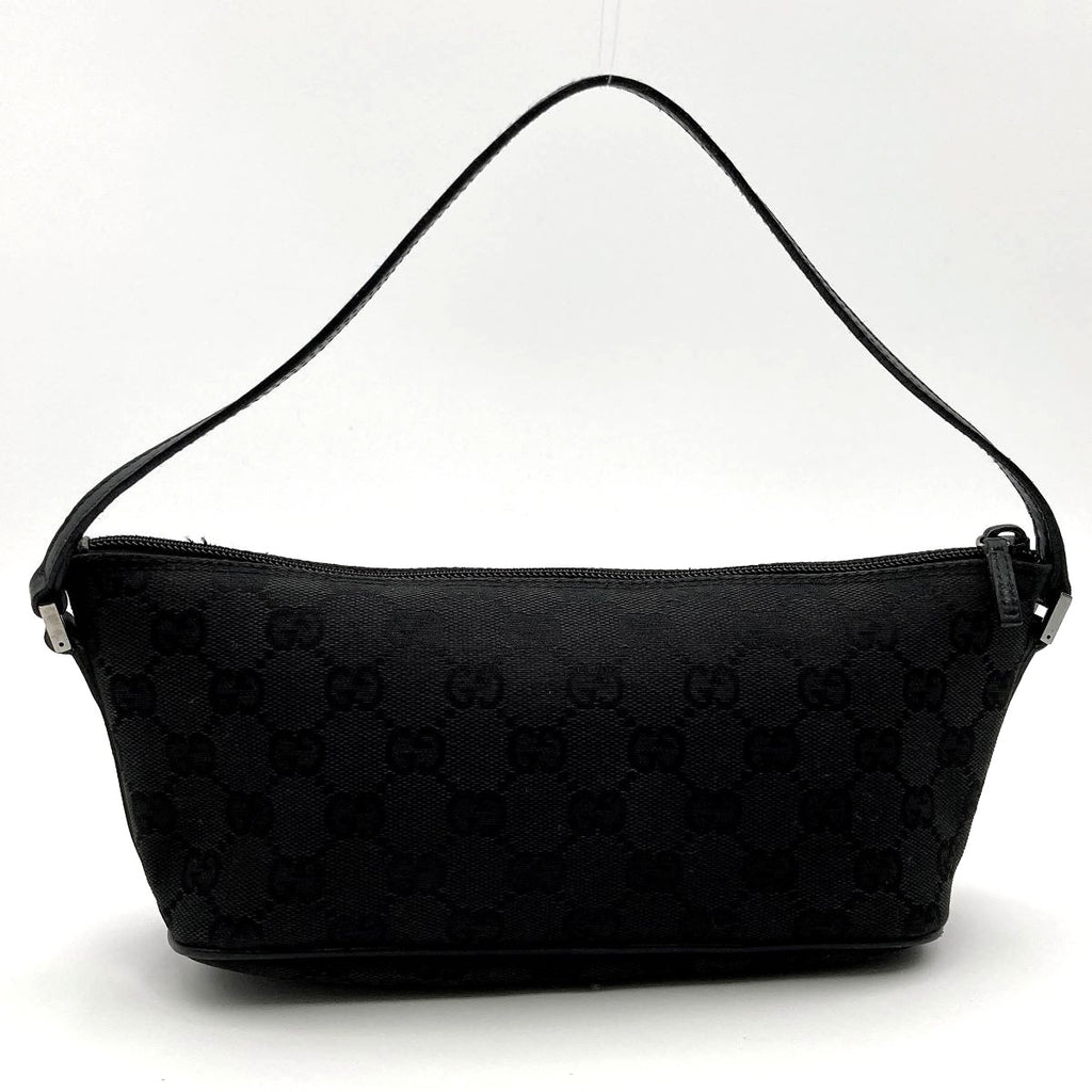 Gucci 07198 Accessory Pouch GG Canvas Black Pre-owned