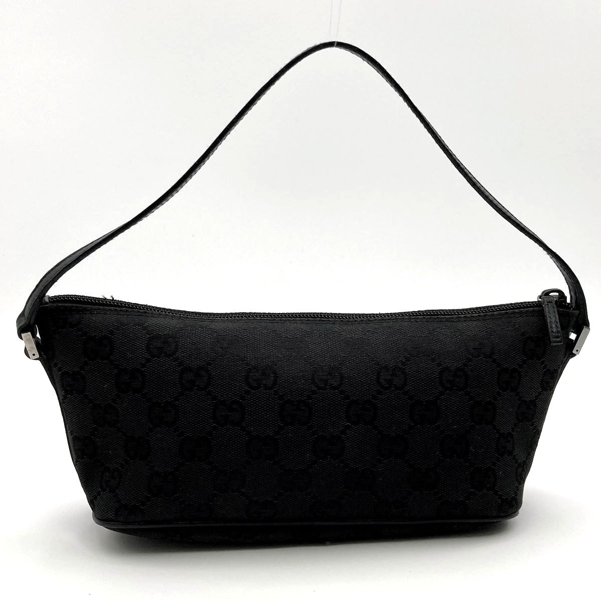 Gucci 07198 Accessory Pouch GG Canvas Black Pre-owned