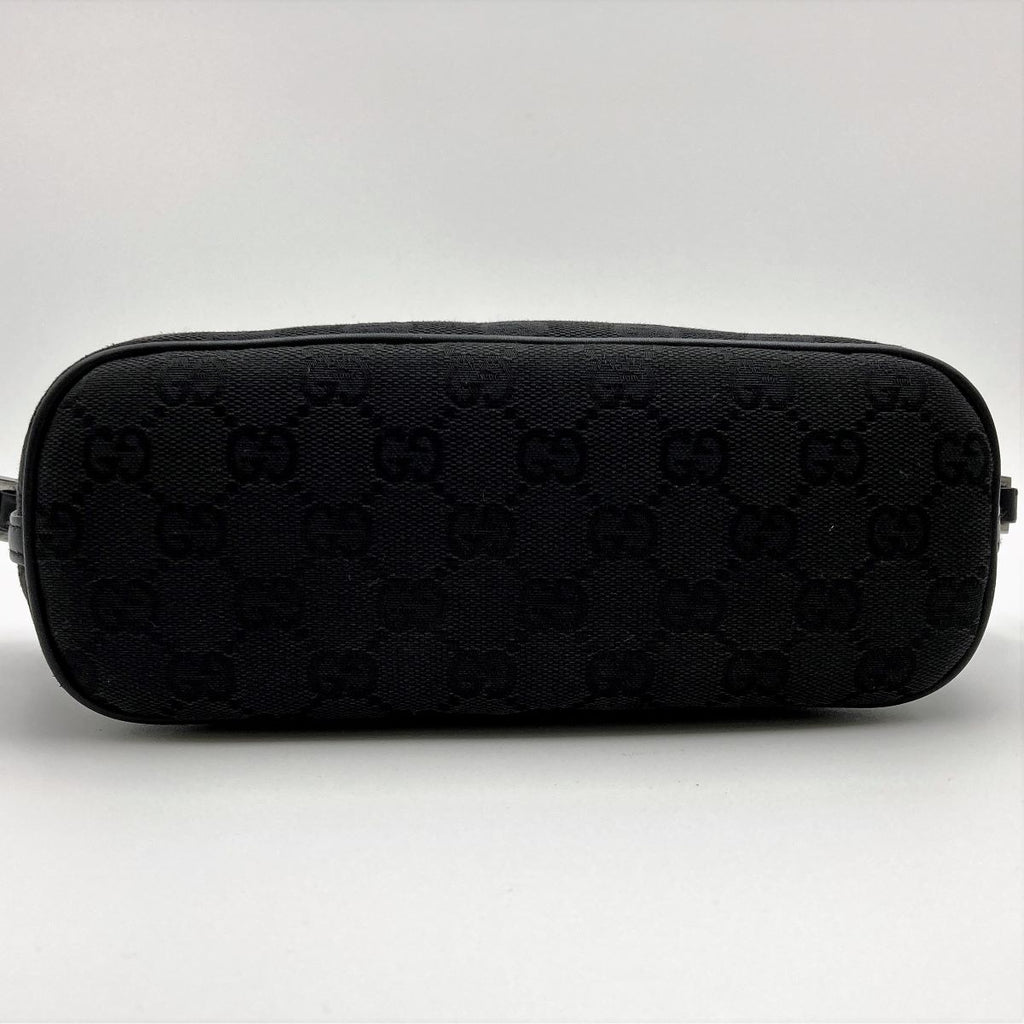Gucci 07198 Accessory Pouch GG Canvas Black Pre-owned