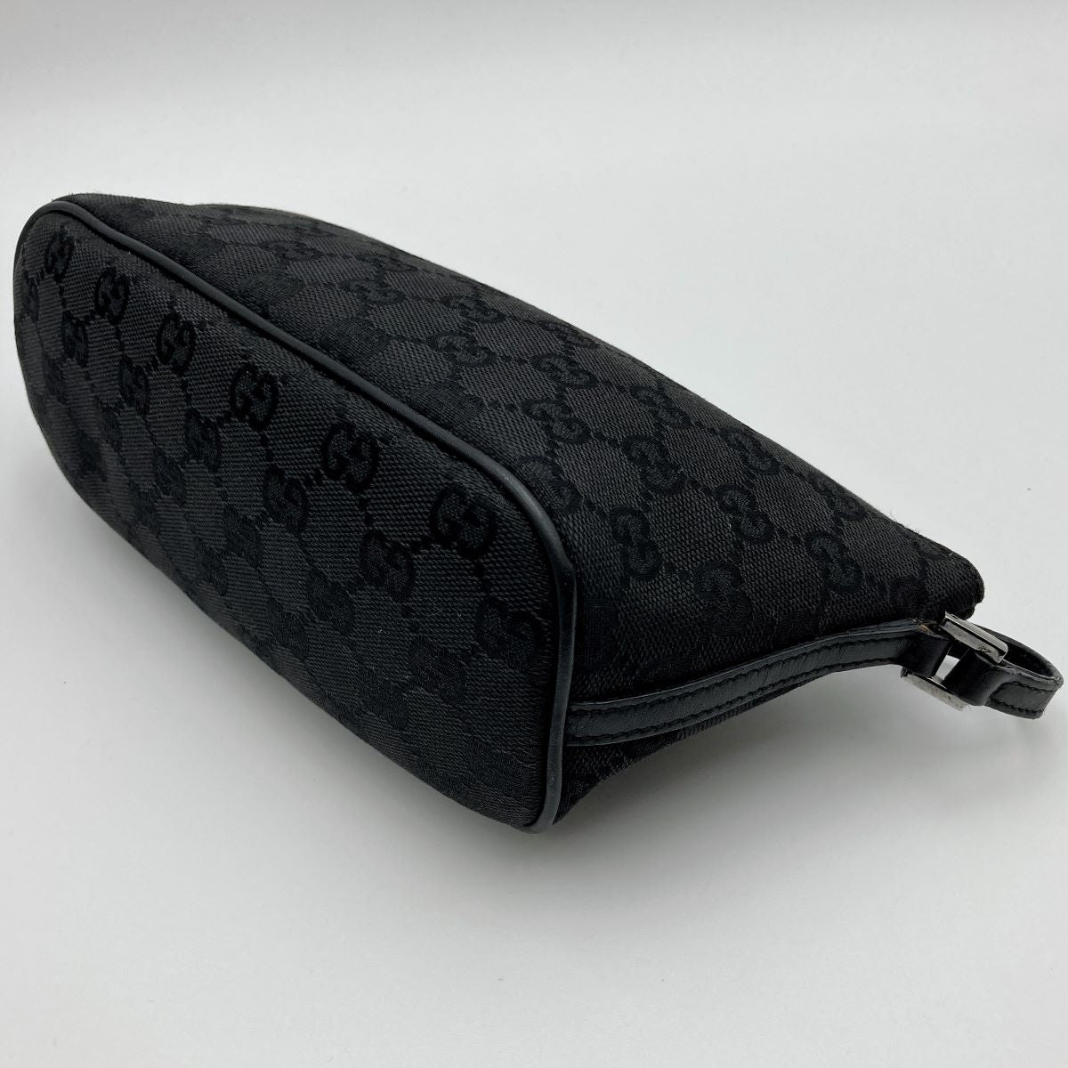 Gucci 07198 Accessory Pouch GG Canvas Black Pre-owned