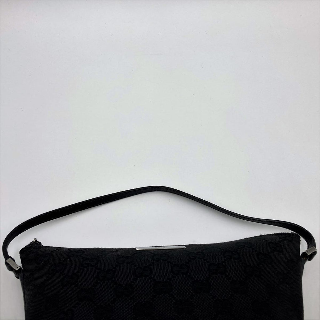 Gucci 07198 Accessory Pouch GG Canvas Black Pre-owned