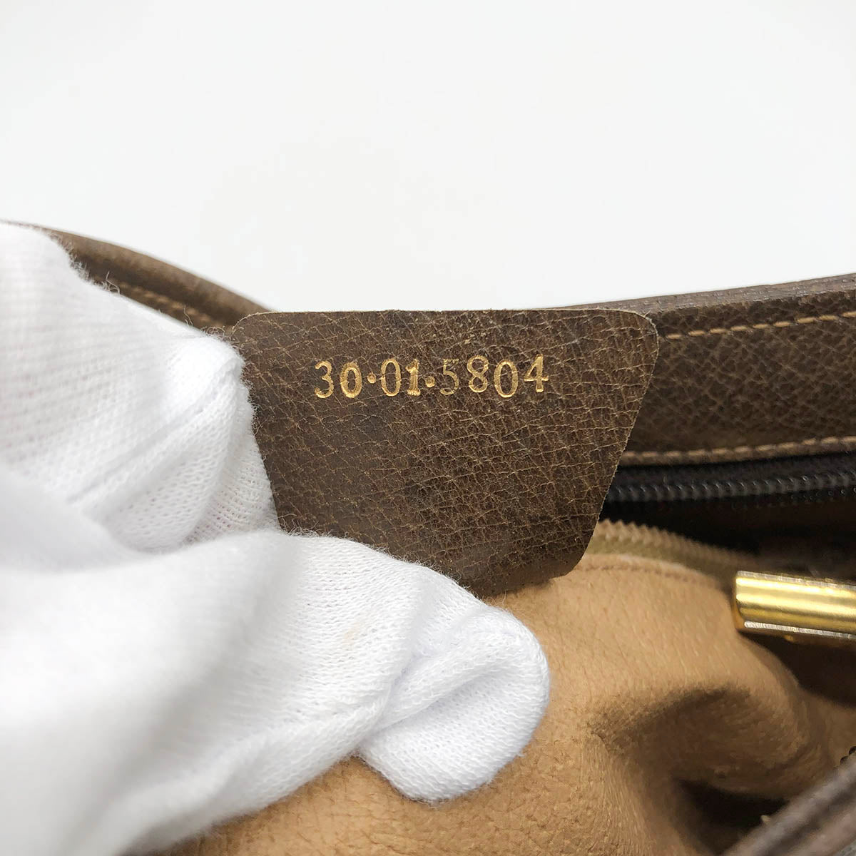 Gucci 30.01 GG Supreme Shoulder Bag Beige Pre-owned