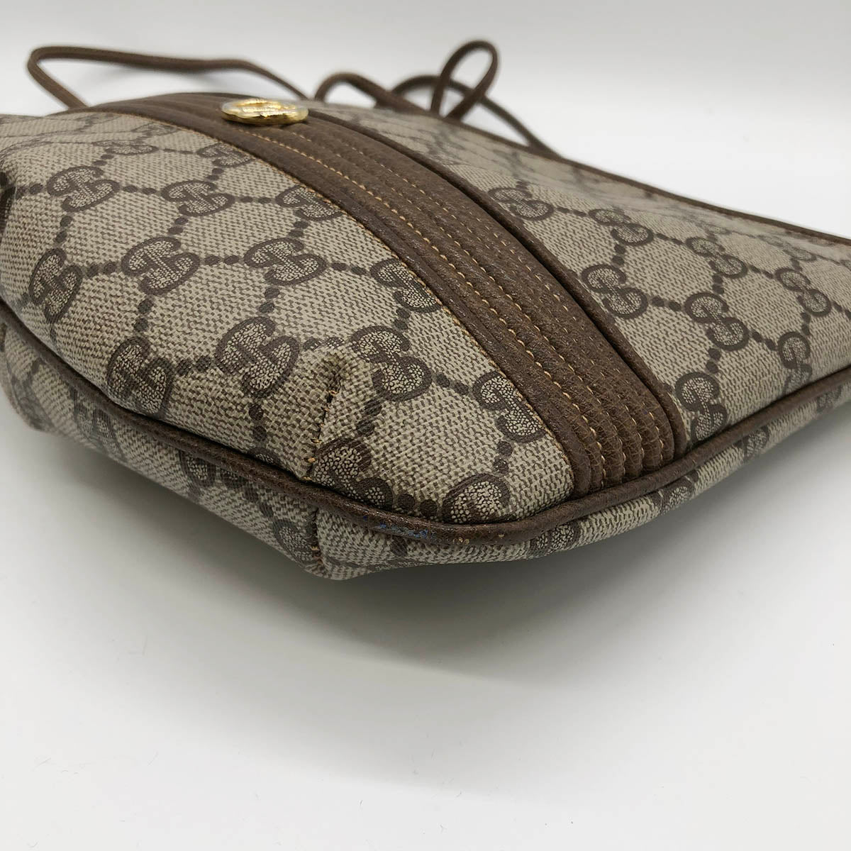 Gucci 30.01 GG Supreme Shoulder Bag Beige Pre-owned