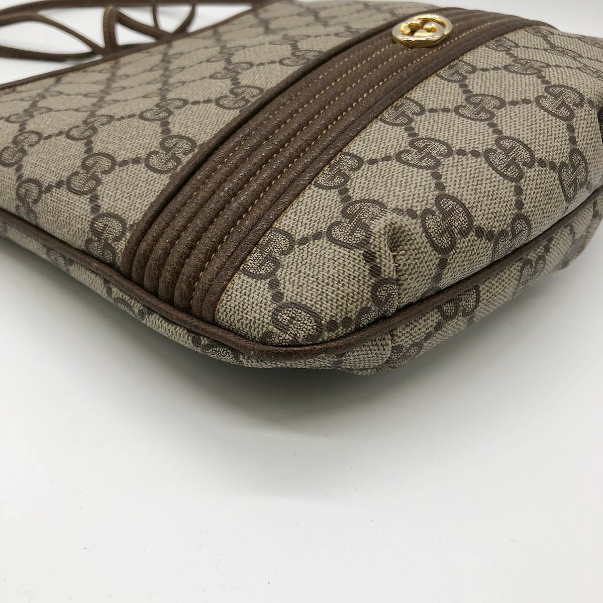 Gucci 30.01 GG Supreme Shoulder Bag Beige Pre-owned