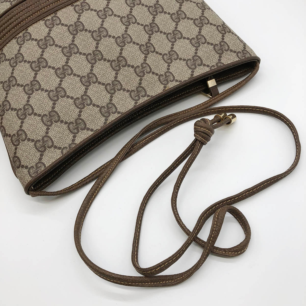 Gucci 30.01 GG Supreme Shoulder Bag Beige Pre-owned
