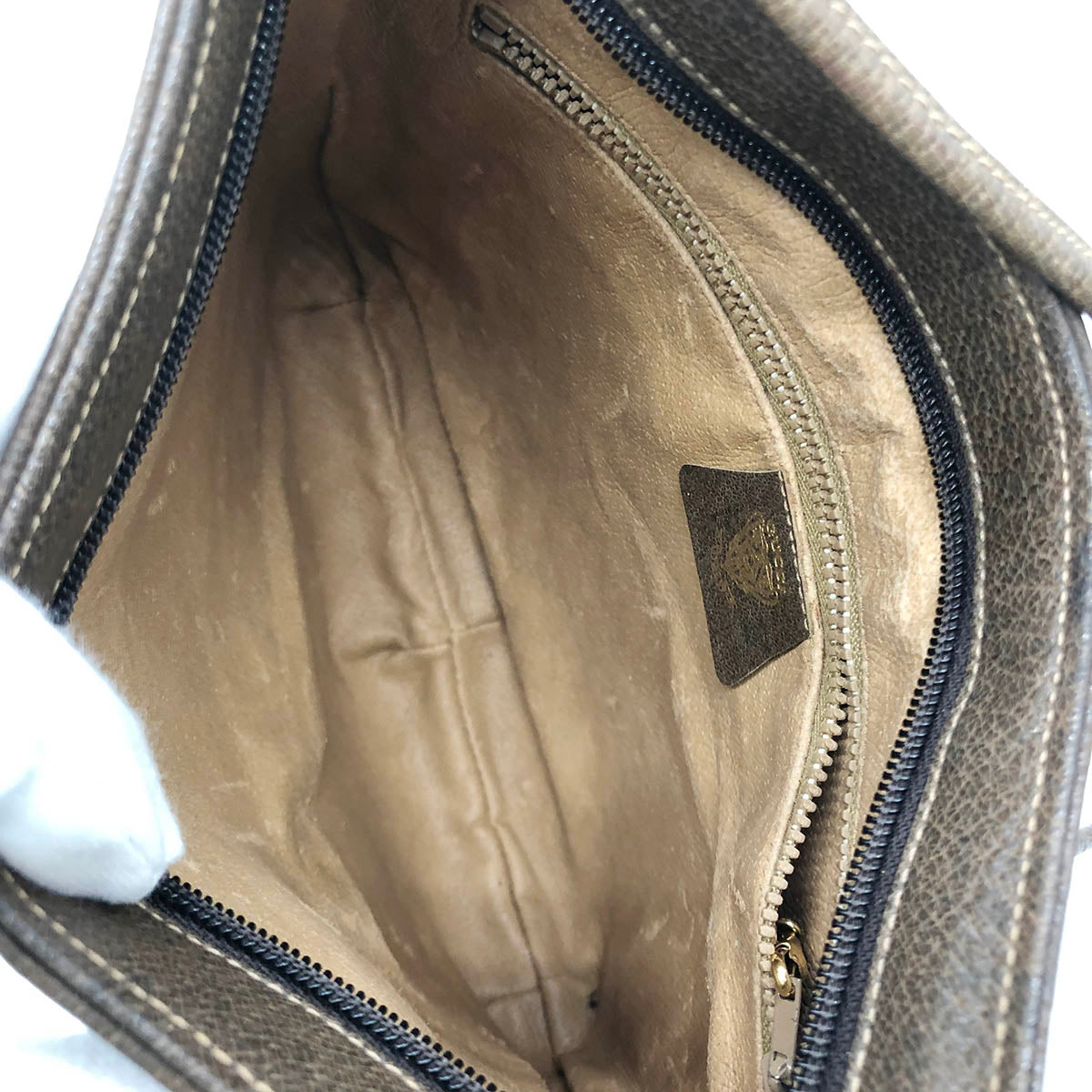 Gucci 30.01 GG Supreme Shoulder Bag Beige Pre-owned