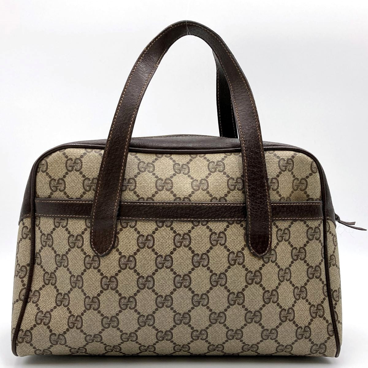 Gucci 39 02 053 Sherry Line Handbag GG Supreme PVC Brown Pre-owned
