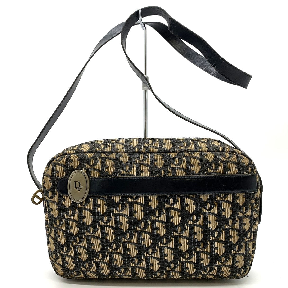 Christian Dior Trotter Shoulder Bag, Vintage Canvas, Brown, Women's PRE-OWNED