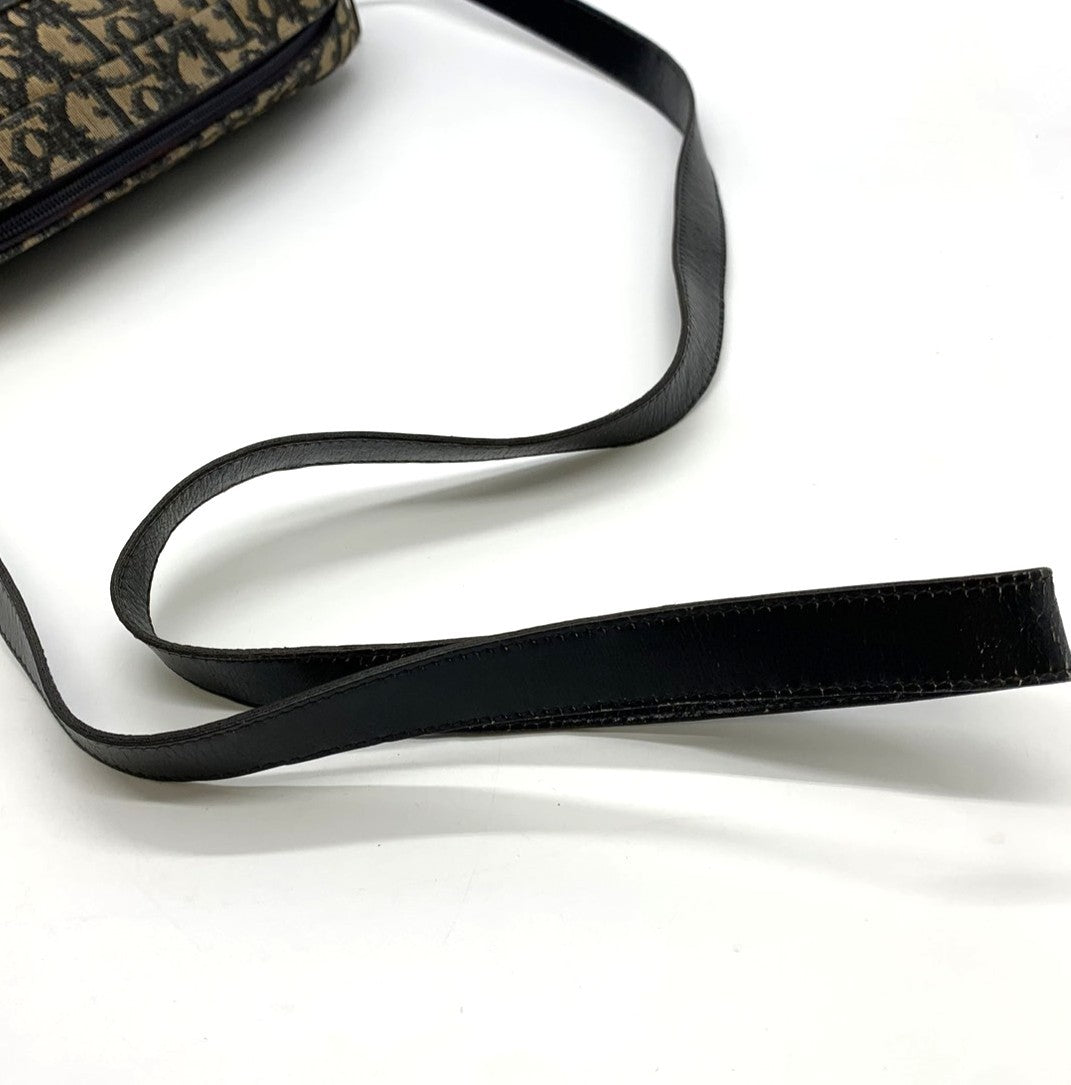 Christian Dior Trotter Shoulder Bag, Vintage Canvas, Brown, Women's PRE-OWNED
