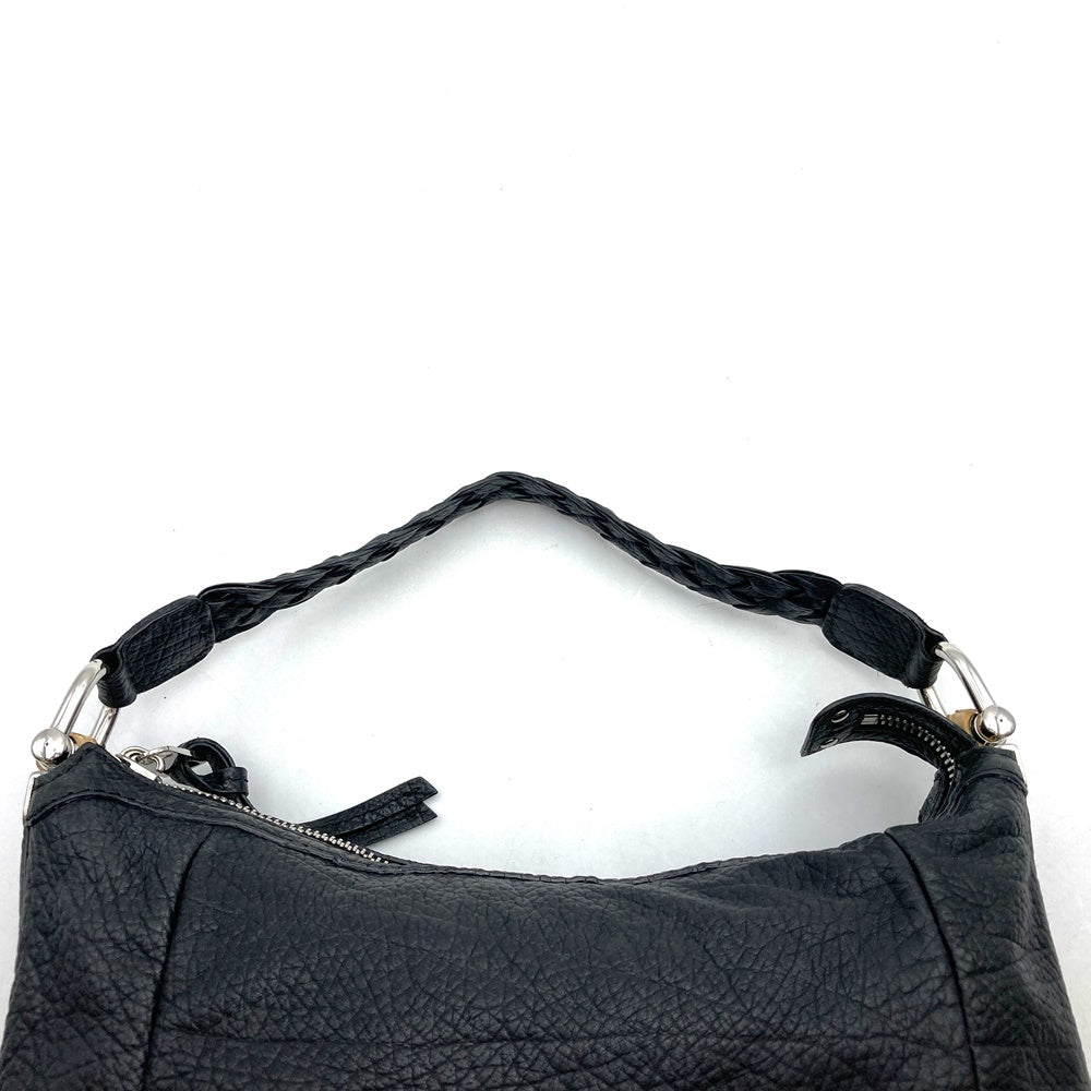 Gucci 257090 Bamboo Handbag/Shoulder Bag Leather Black Pre-owned