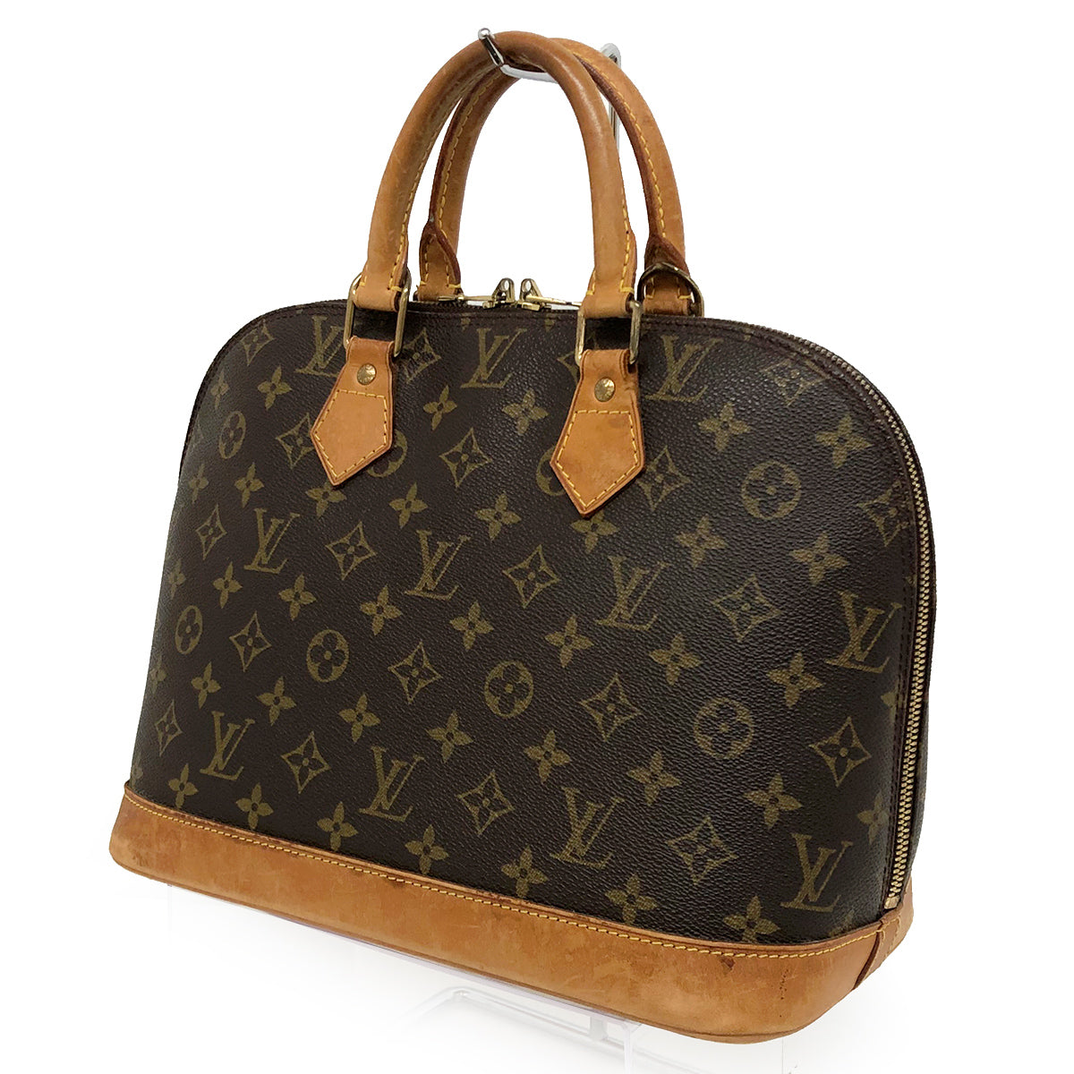 Louis Vuitton M51130 Alma Handbag Monogram PVC/Leather Brown Pre-owned