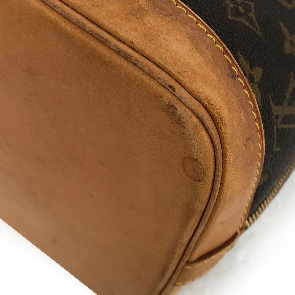 Louis Vuitton M51130 Alma Handbag Monogram PVC/Leather Brown Pre-owned