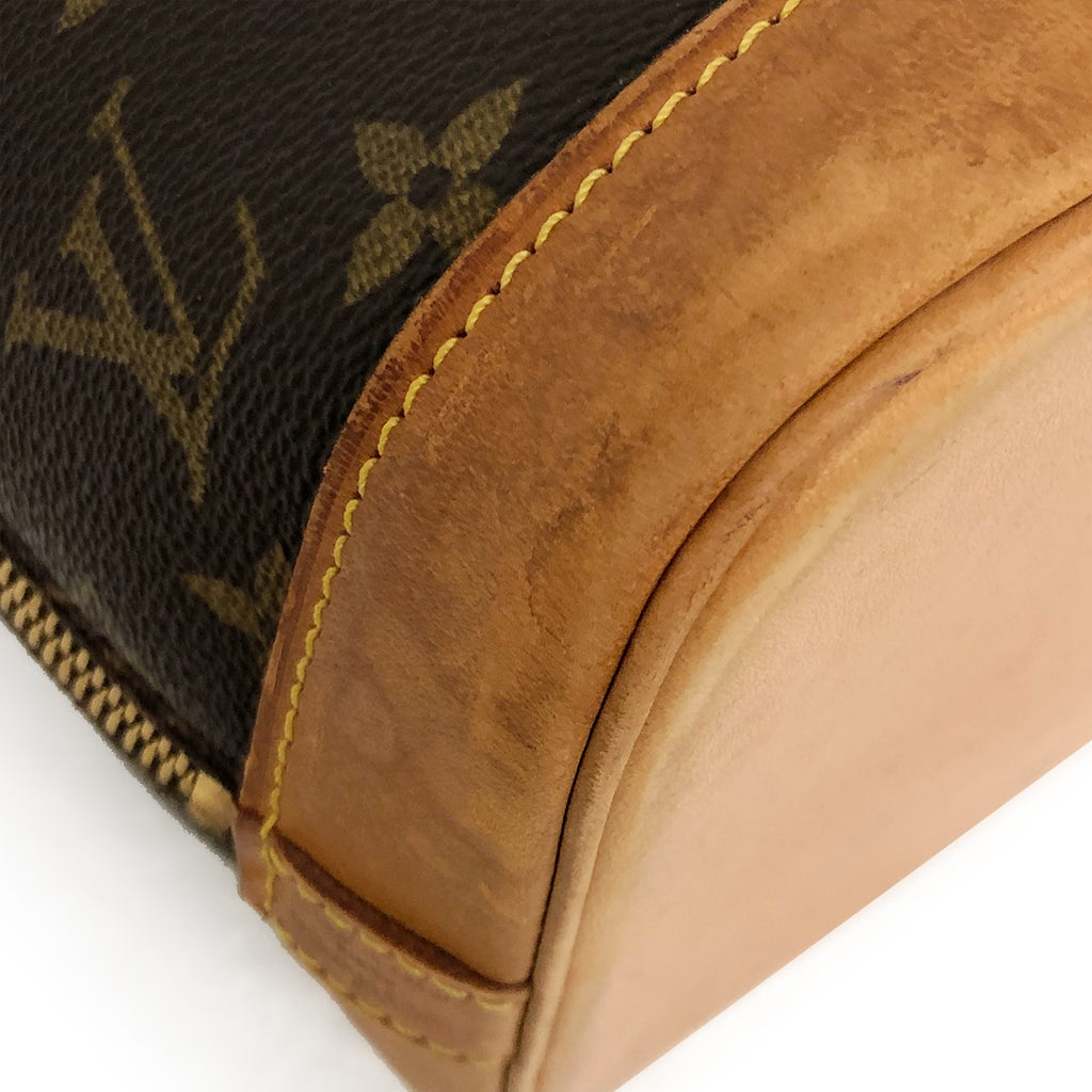 Louis Vuitton M51130 Alma Handbag Monogram PVC/Leather Brown Pre-owned