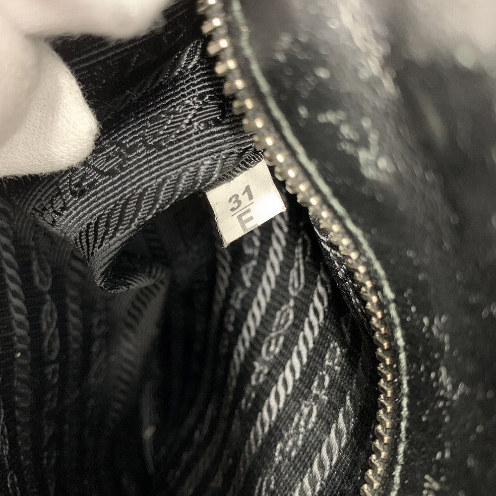 PRADA Diagram Handbag/Shoulder Bag, 2-way, Crossbody, Leather, Black, Women's/Men's, Brand PRE-OWNED