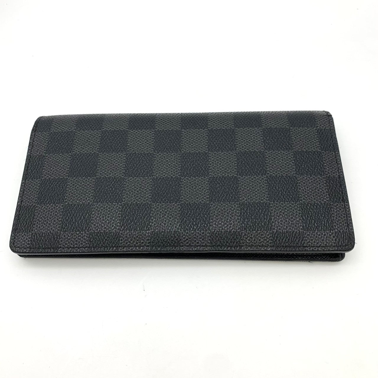 Louis Vuitton M62665 Portefeuille Brazza Long Wallet Damier Canvas Black Pre-owned
