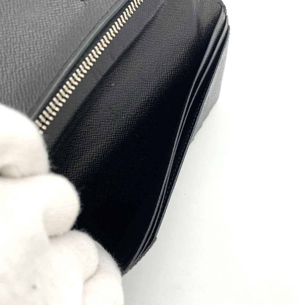 Louis Vuitton M62665 Portefeuille Brazza Long Wallet Damier Canvas Black Pre-owned