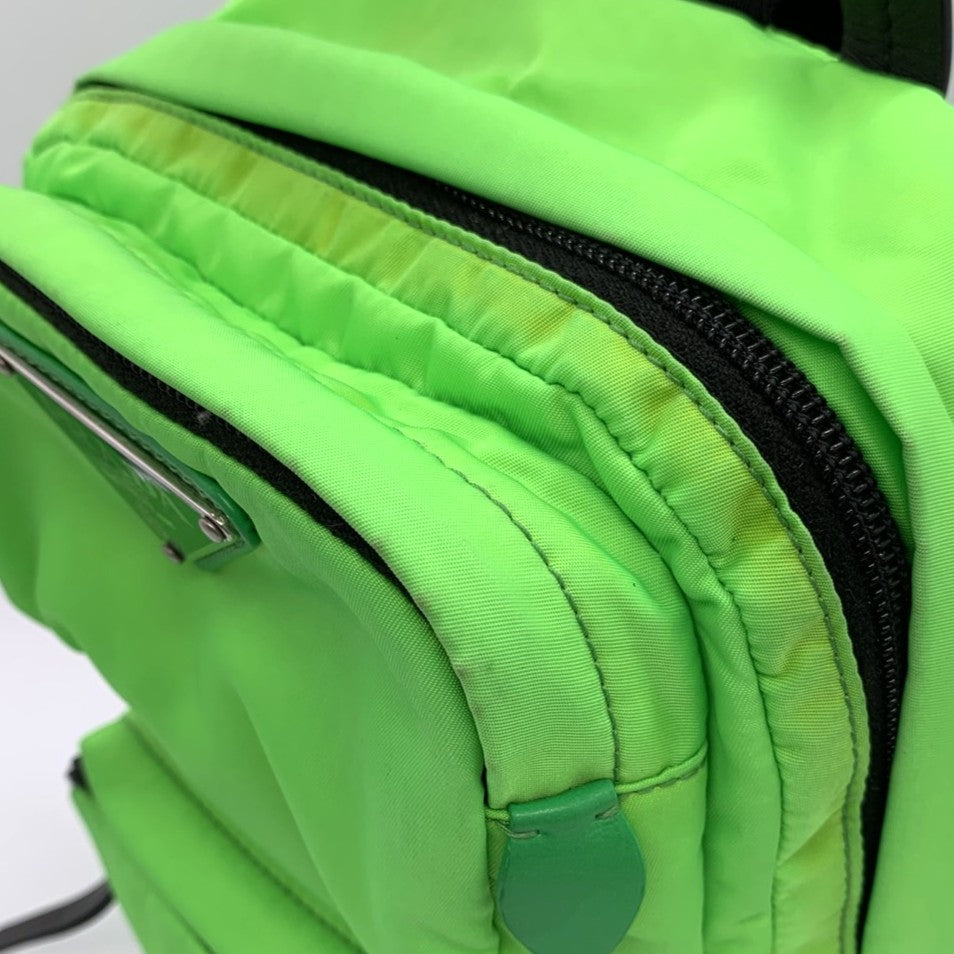 Prada Body Bag Nylon Fluorescent Green Pre-owned