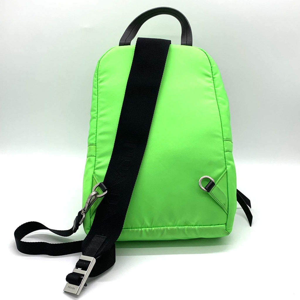 Prada Body Bag Nylon Fluorescent Green Pre-owned