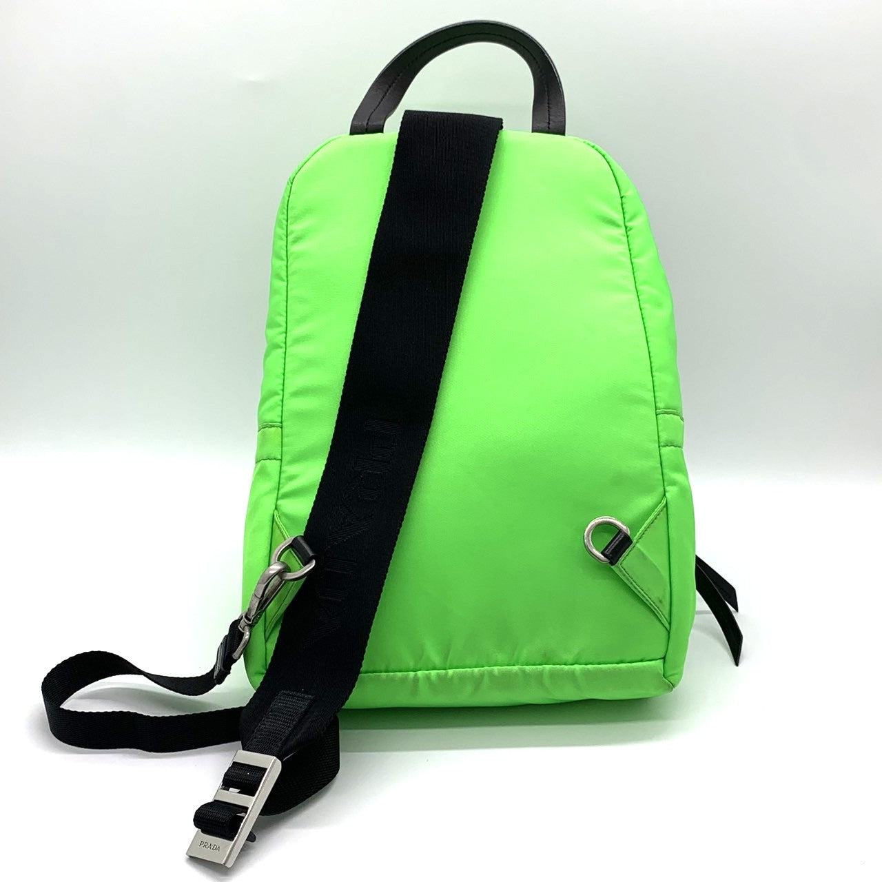 Prada Body Bag Nylon Fluorescent Green Pre-owned