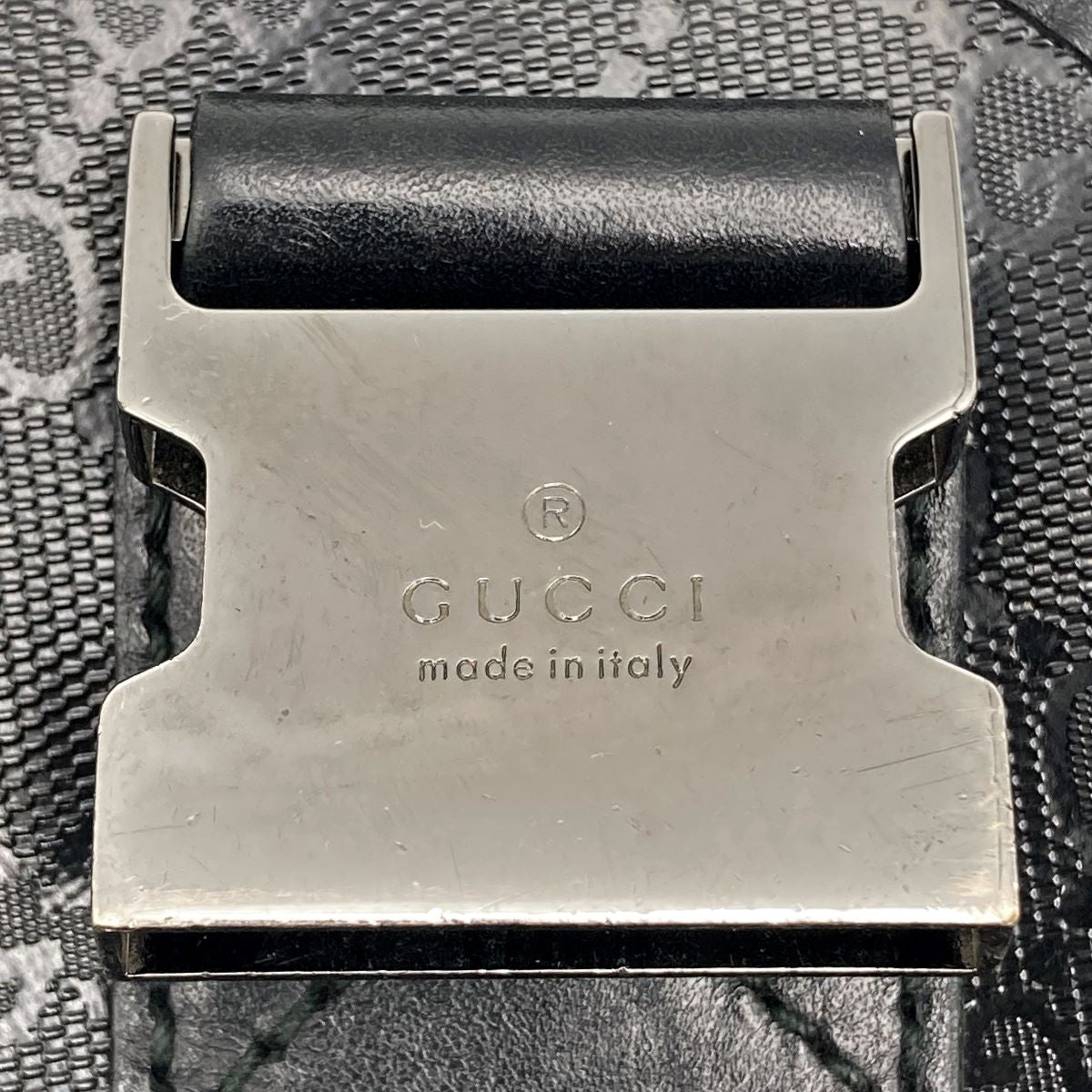 Gucci 201732 GG Imprime Shoulder Bag Black Pre-owned
