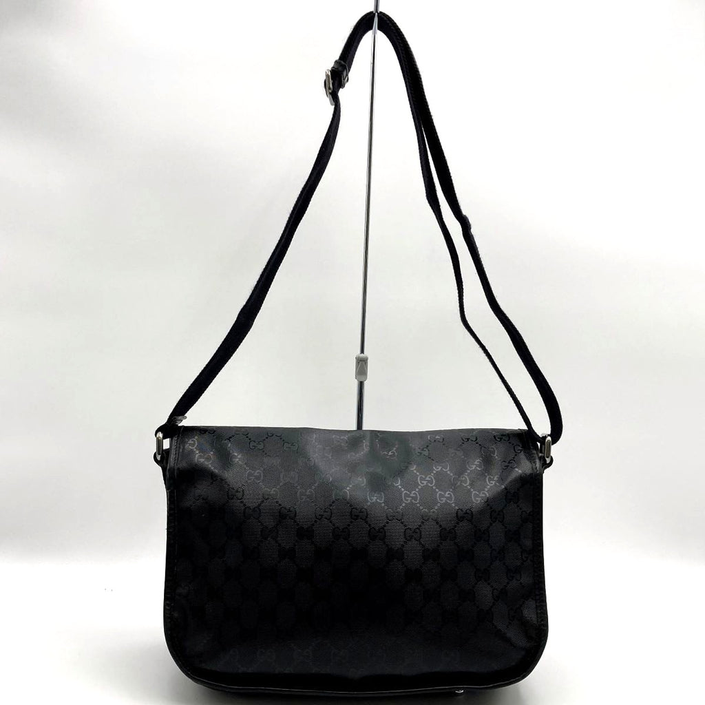 Gucci 201732 GG Imprime Shoulder Bag Black Pre-owned
