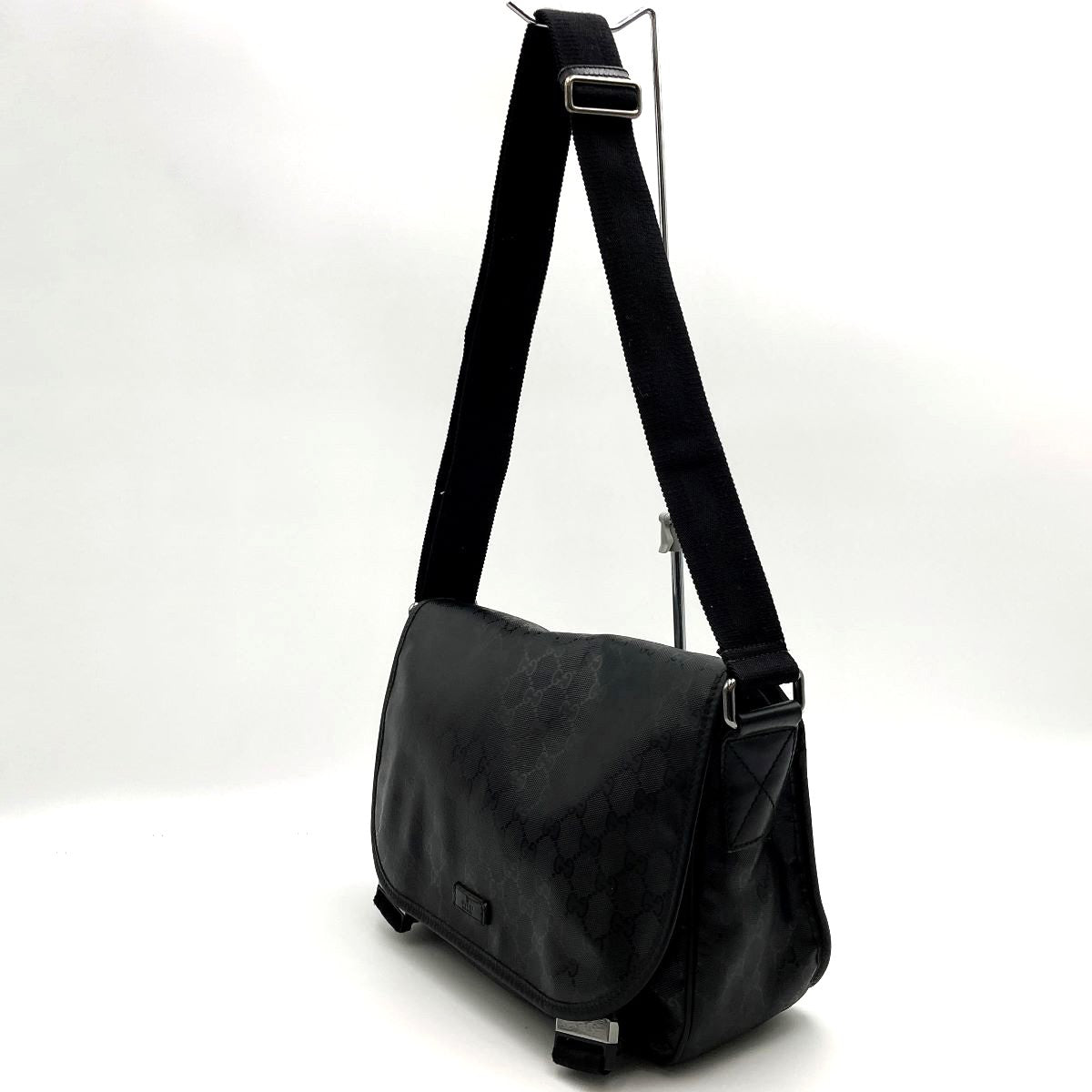 Gucci 201732 GG Imprime Shoulder Bag Black Pre-owned