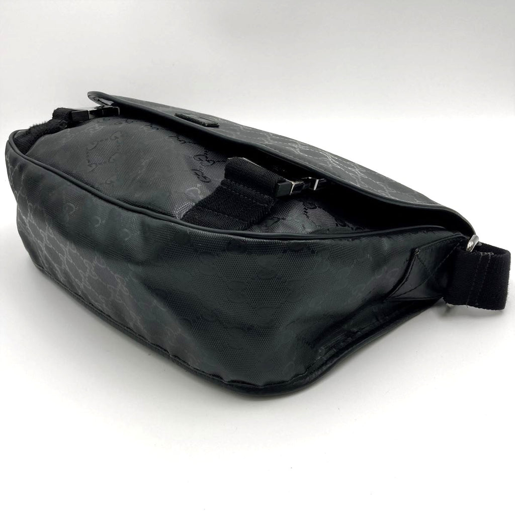 Gucci 201732 GG Imprime Shoulder Bag Black Pre-owned