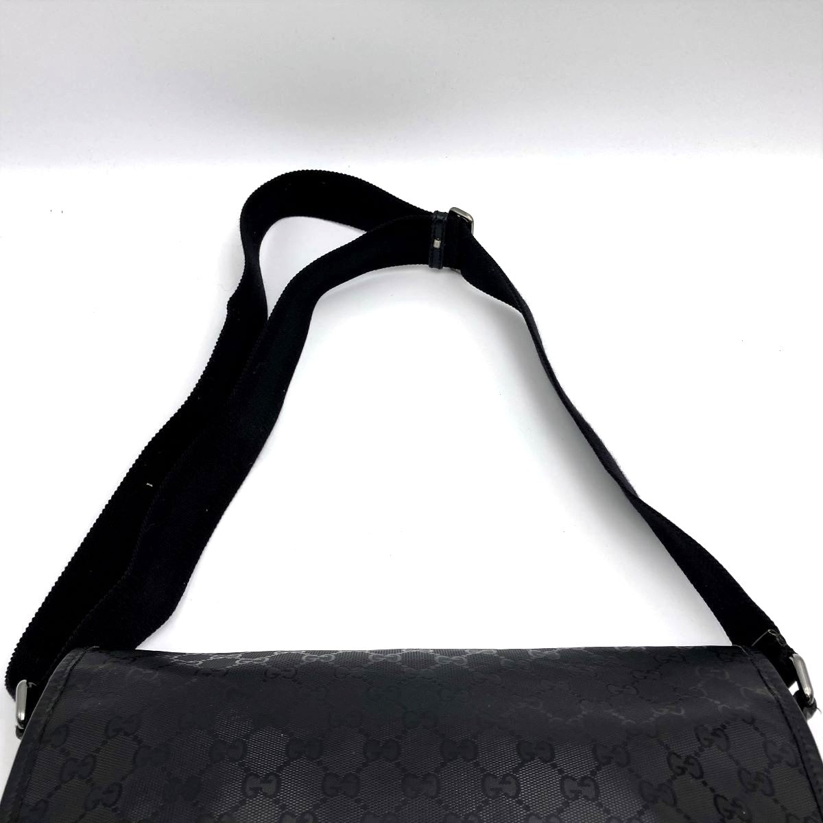 Gucci 201732 GG Imprime Shoulder Bag Black Pre-owned