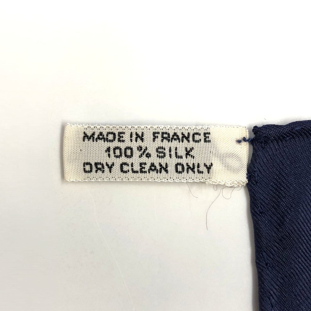 Hermès Carré 90 Éperon d'Or Scarf Silk Navy Pre-owned