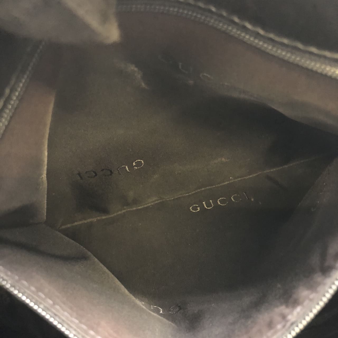 GUCCI 002 1080 Handbag, Nylon Leather, Black, Women's/Men's, Vintage Fashion Brand, PRE-OWNED, Gift