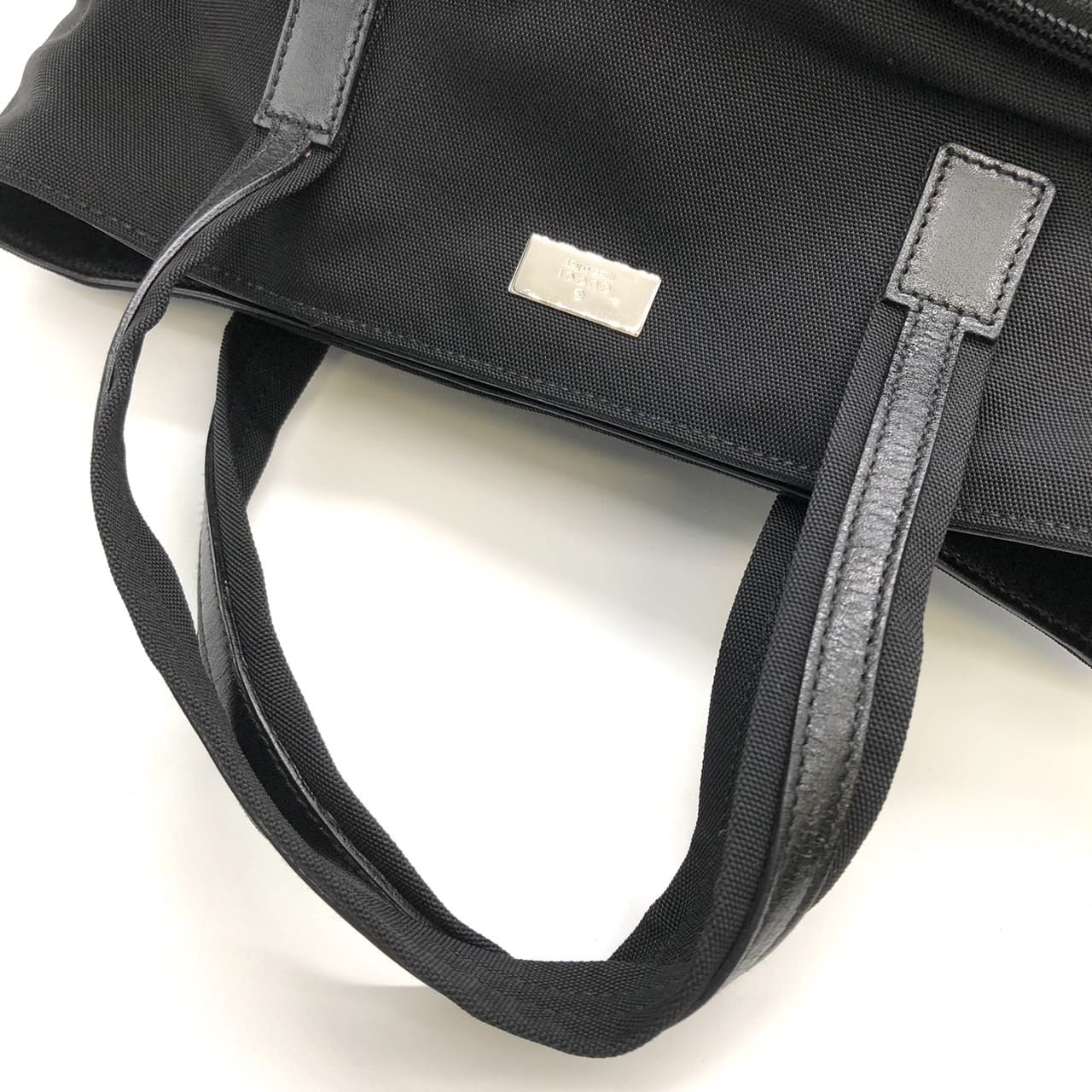 GUCCI 002 1080 Handbag, Nylon Leather, Black, Women's/Men's, Vintage Fashion Brand, PRE-OWNED, Gift