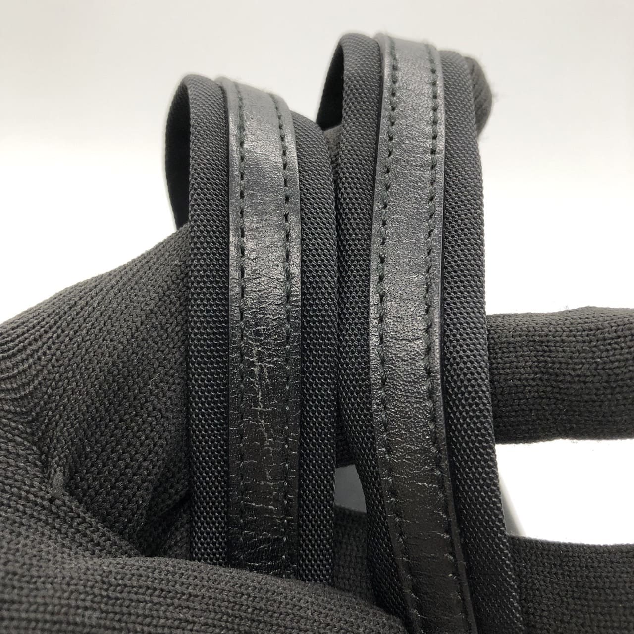 GUCCI 002 1080 Handbag, Nylon Leather, Black, Women's/Men's, Vintage Fashion Brand, PRE-OWNED, Gift