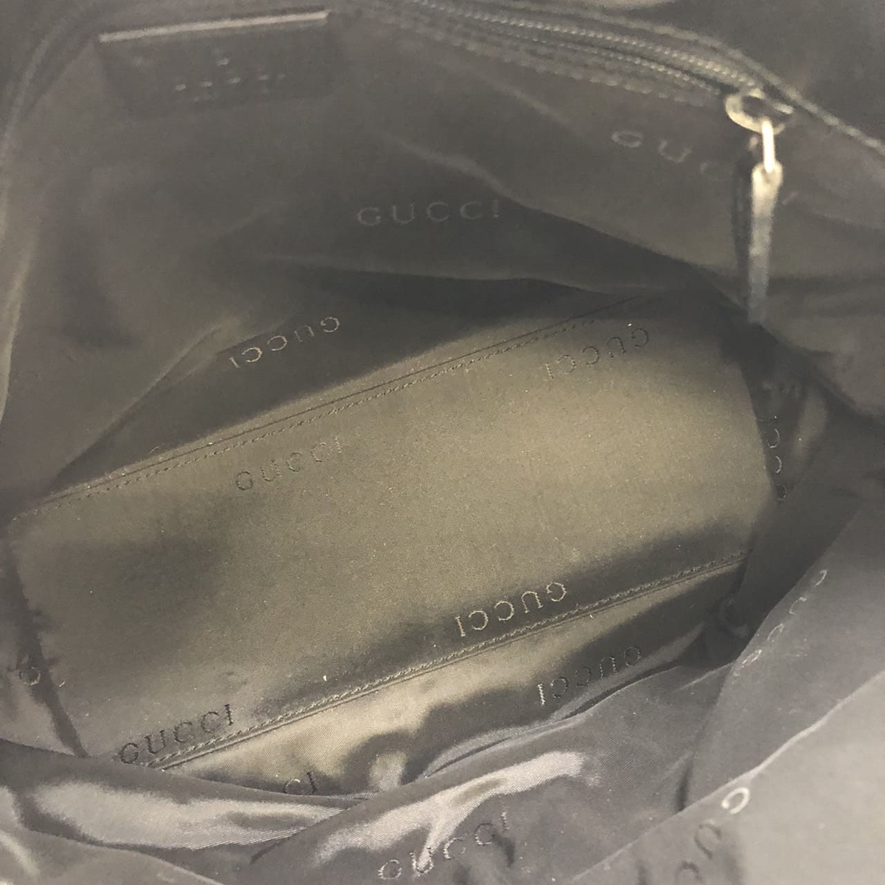 GUCCI 002 1080 Handbag, Nylon Leather, Black, Women's/Men's, Vintage Fashion Brand, PRE-OWNED, Gift