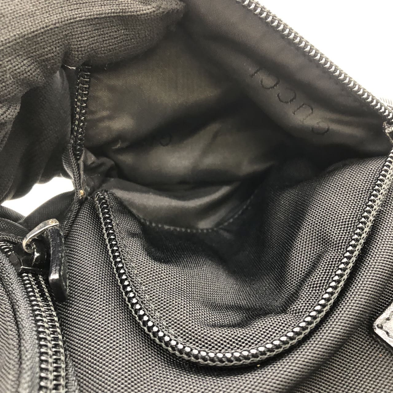 GUCCI 002 1080 Handbag, Nylon Leather, Black, Women's/Men's, Vintage Fashion Brand, PRE-OWNED, Gift