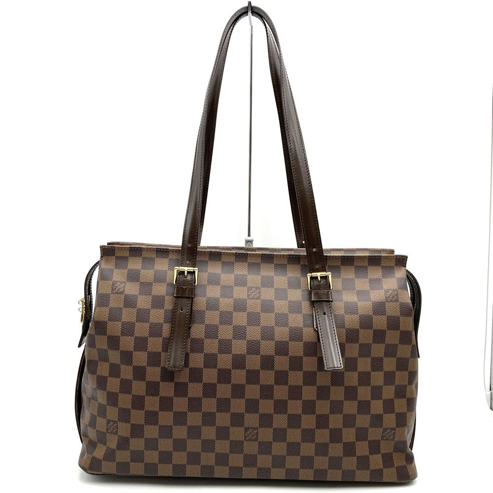 Louis Vuitton N51119 Chelsea Shoulder Bag/Tote Bag Damier Ebene Canvas Brown Pre-owned