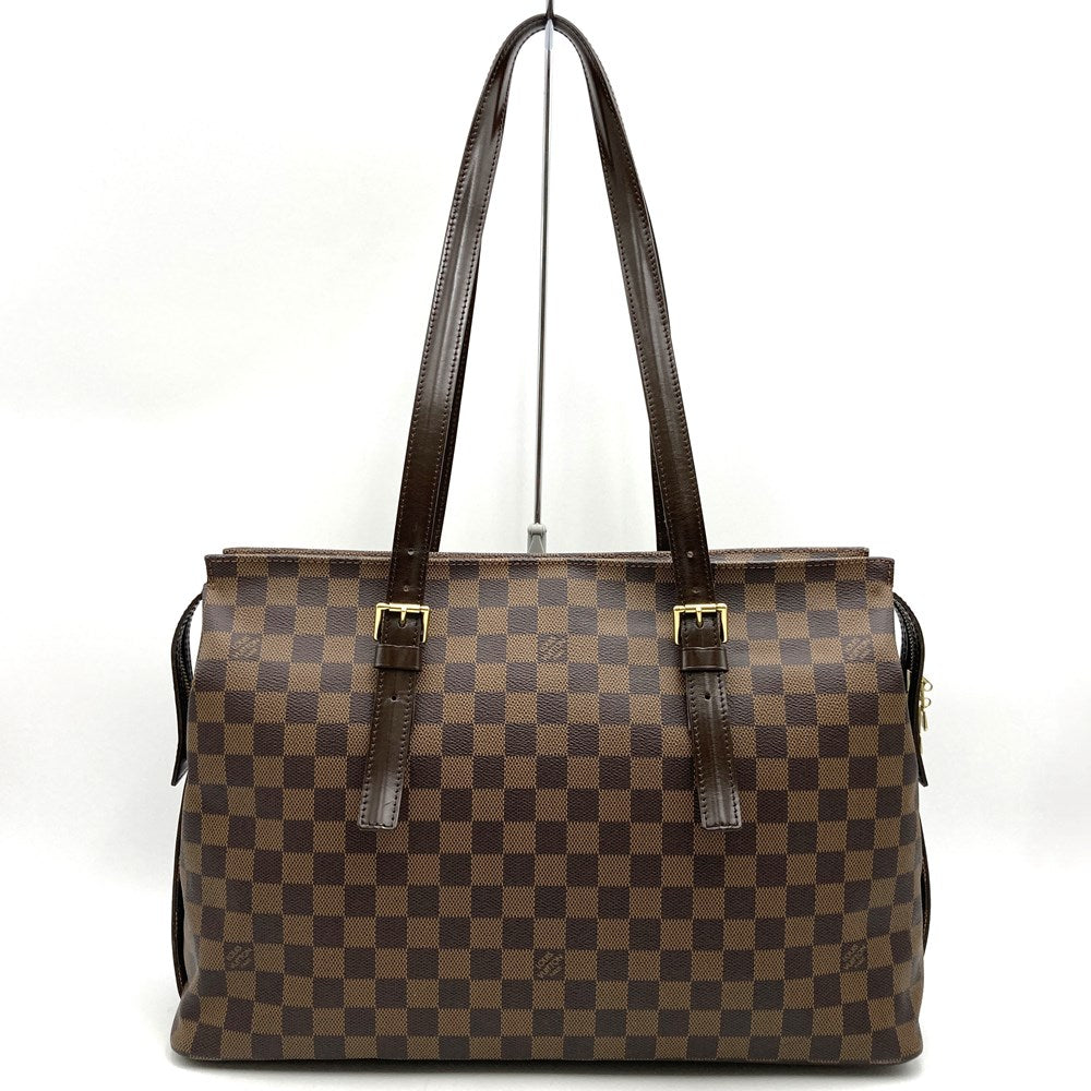 Louis Vuitton N51119 Chelsea Shoulder Bag/Tote Bag Damier Ebene Canvas Brown Pre-owned