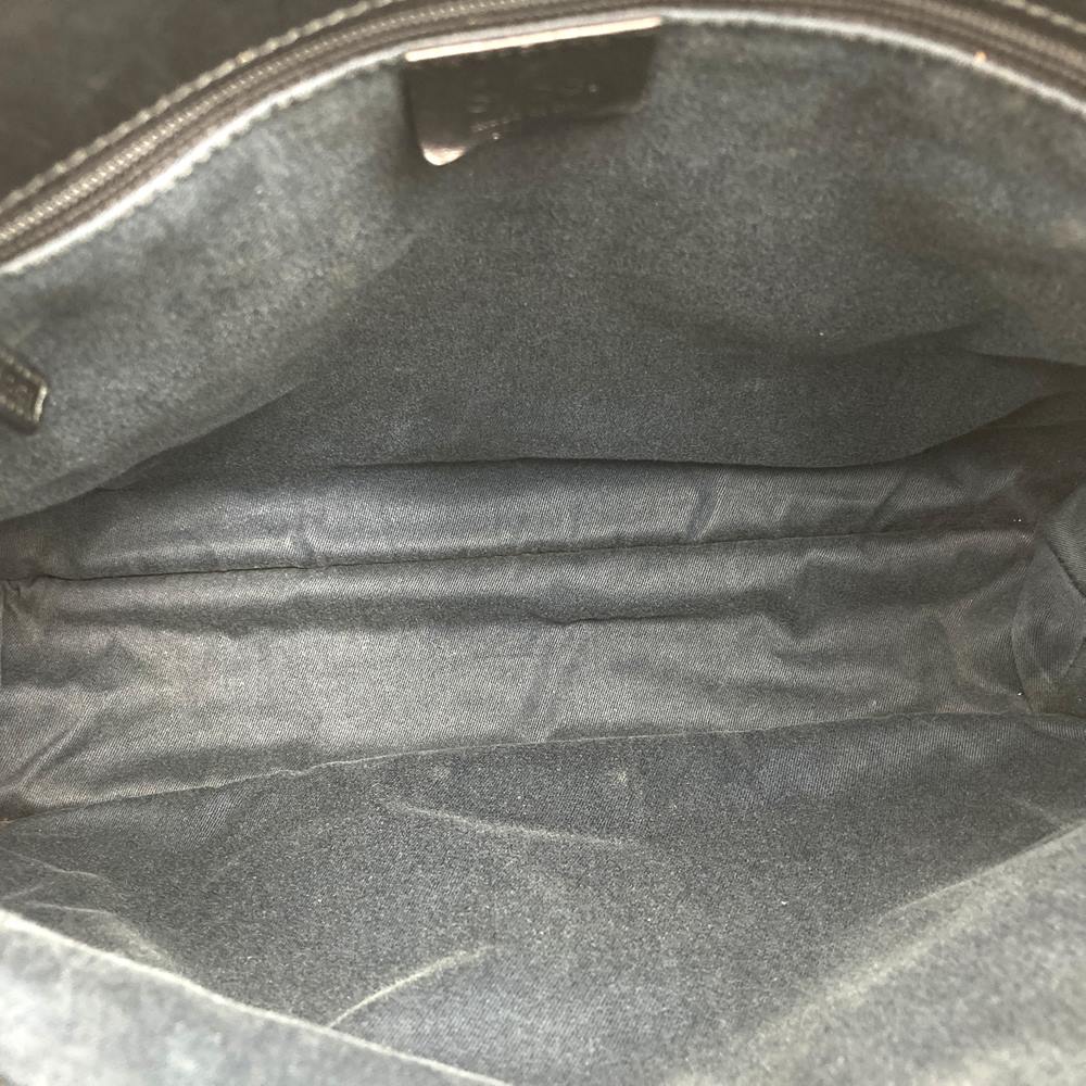 GUCCI 90656 Shoulder Bag, Denim/Leather, Black, Men's & Women's PRE-OWNED