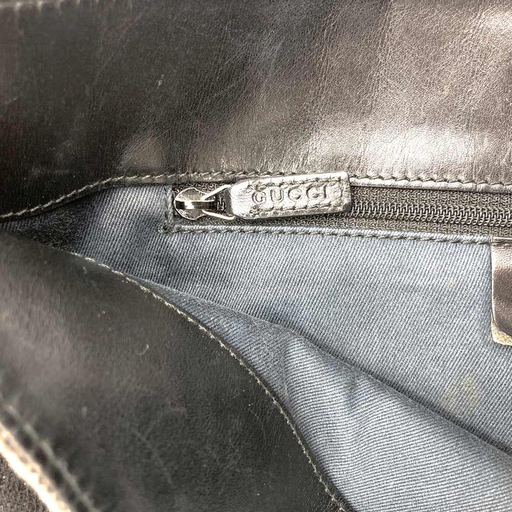 GUCCI 90656 Shoulder Bag, Denim/Leather, Black, Men's & Women's PRE-OWNED