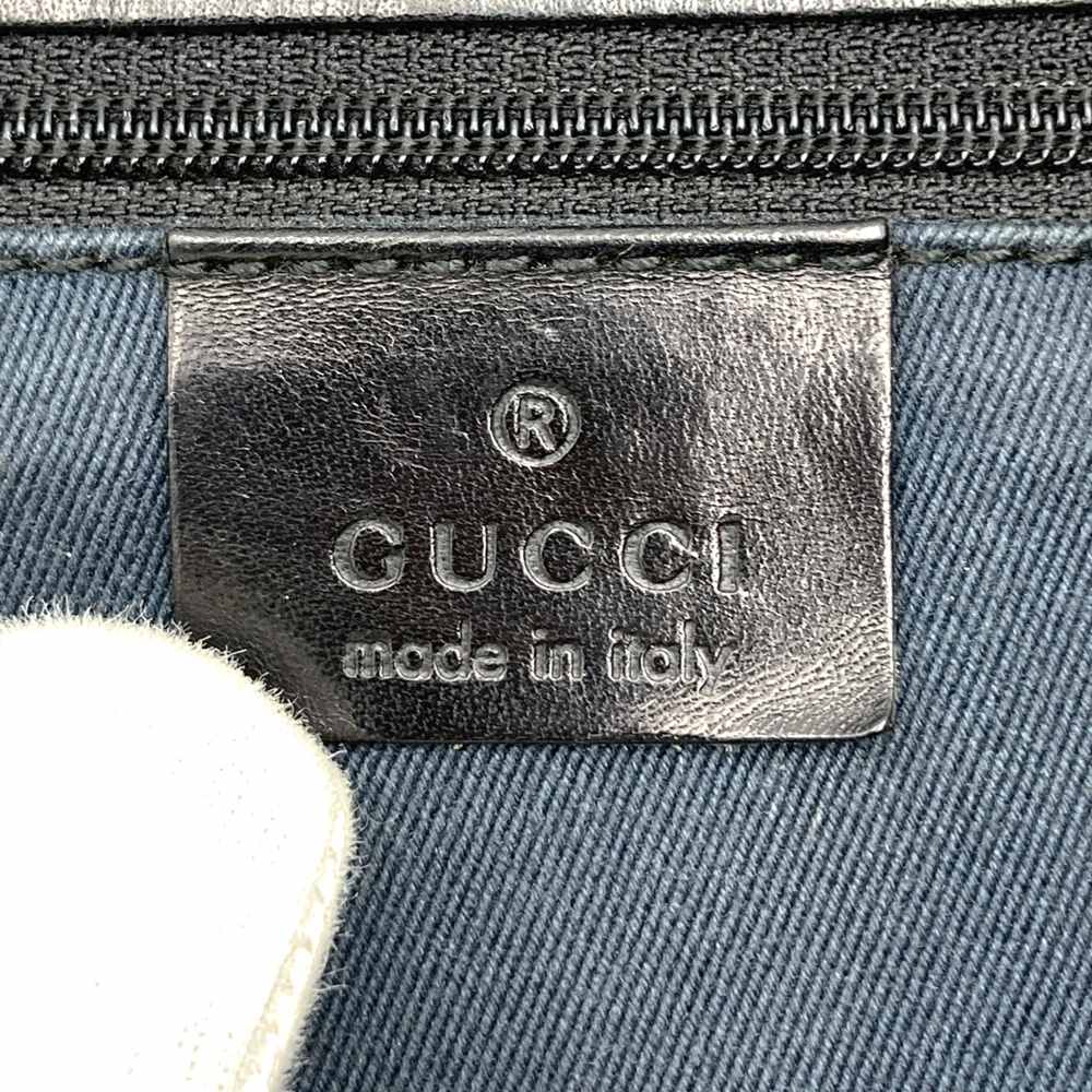 GUCCI 90656 Shoulder Bag, Denim/Leather, Black, Men's & Women's PRE-OWNED