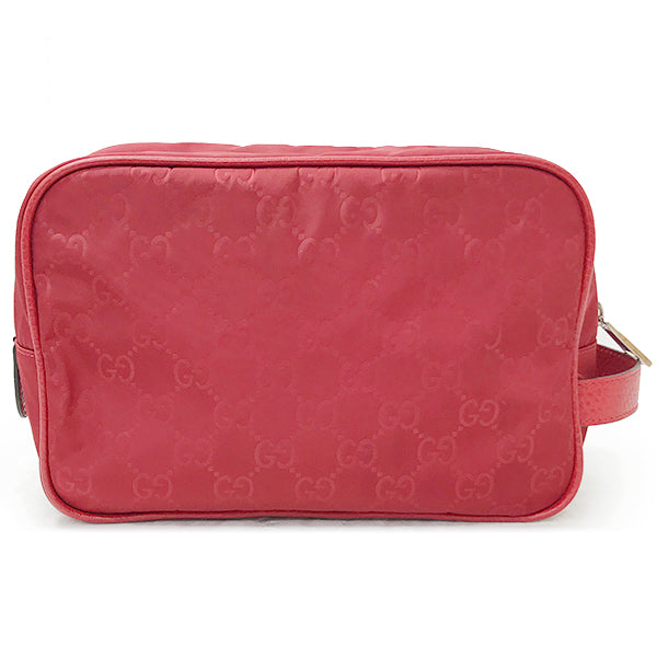 Gucci 510338 Second Bag/Pouch Nylon/Leather Red Pre-owned